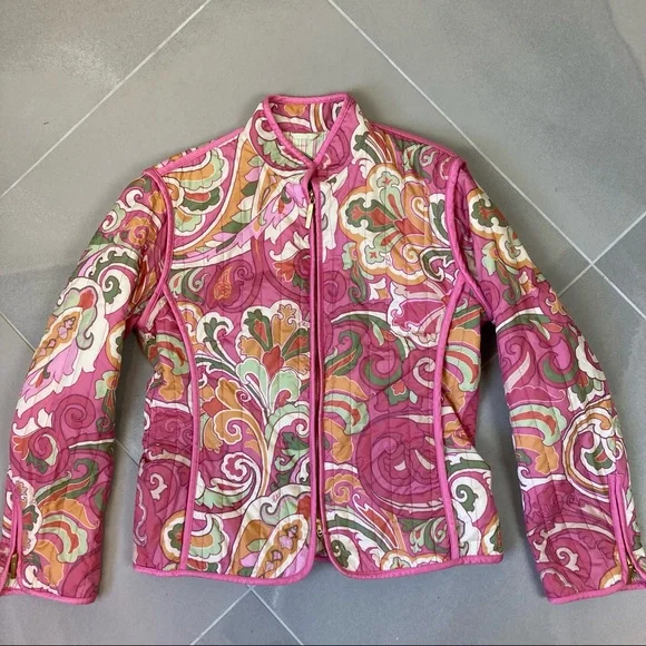 Etro Pink Multicolor Quilted Paisley Jacket - Picture 13 of 14